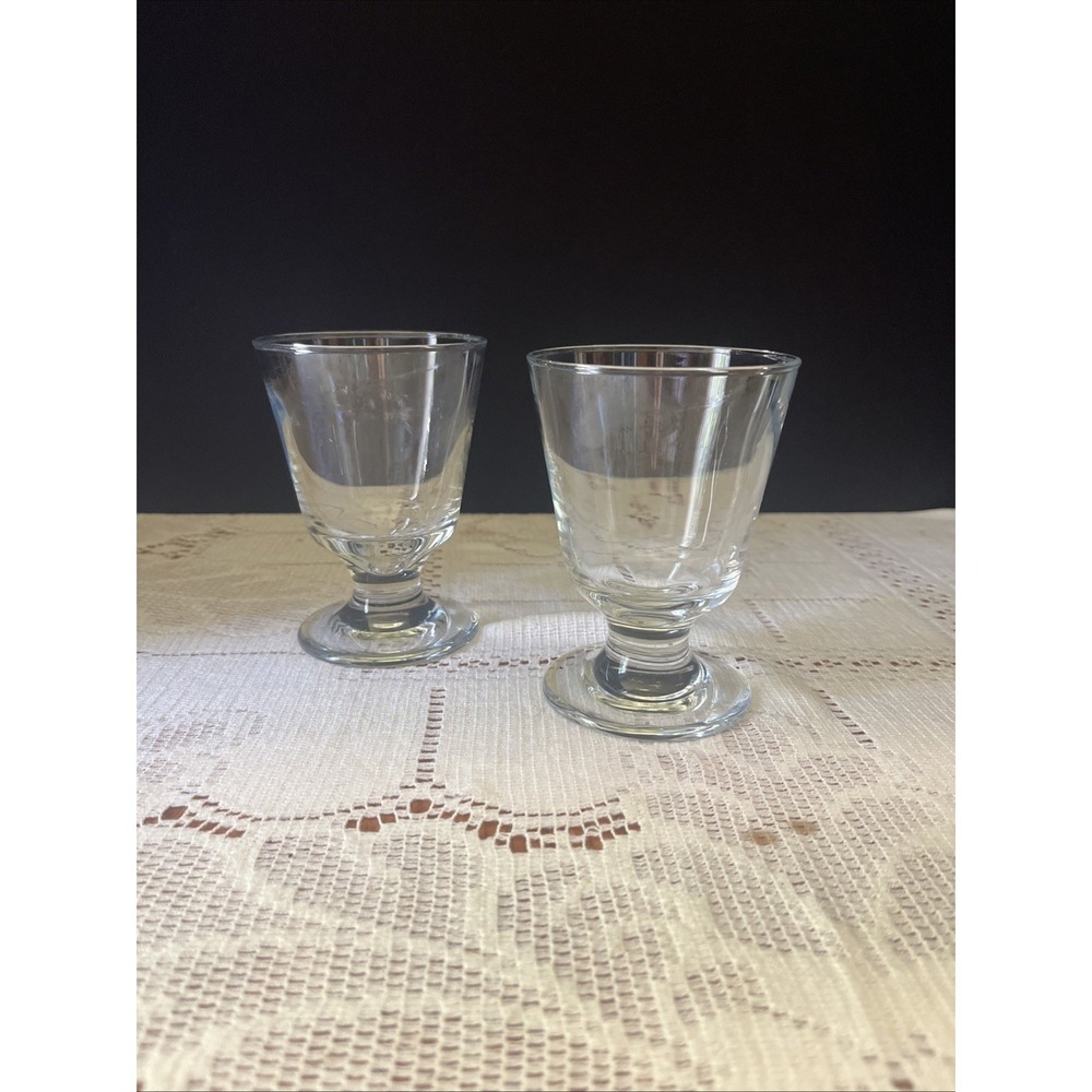 2 Libbey Embassy On The Rocks Glasses Footed 7‎ oz